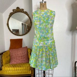 Vintage Carol Brent 1960’s Floral Drop Waist Dress
